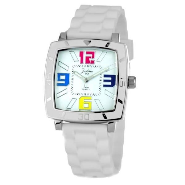 Justina 21971B sølv unisex ur - Quartz urværk - Analog - Unisex