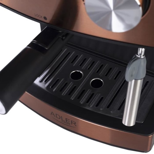 Maskine expresso - ADLER - AD 4404 - 15 bar - 850 W - Sort