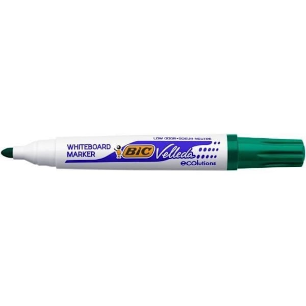 BIC® - Velleda® slettebar markørboks BIC® Velleda® 1701 ECOlutions® x 12 - Grøn blæk Grön