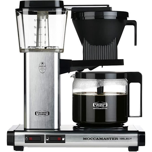Cafeteria - Moccamaster - Børstet sølv - 1520 W - 1,25 L - 10 Tasse