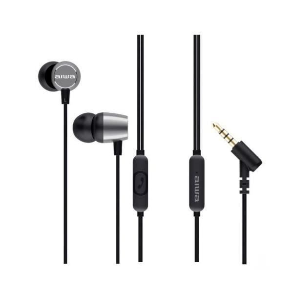 Sisäkorvakuulokkeet - AIWA - ESTM-30SL - Hopeiset - Integroitu mikrofoni - 3,5 mm:n liitin Silver