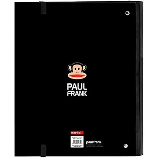 4 ringbind - SAFTA - PAUL FRANK - 35 cm - 100 A4 ark - Sort til børn Svart