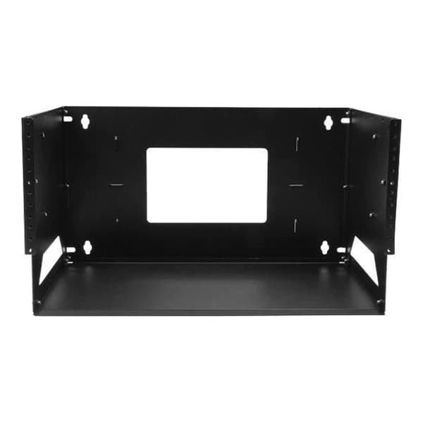 Vægmonteret serverrack - StarTech.com - 4U - Solid stål - Integreret hylde - Sort