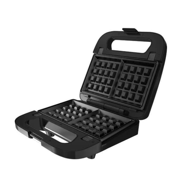 BLACK & DECKER - Multifunktion toast/vaffel/grillapparat - 750W - grå/sort - BXSA754E Sort, brun