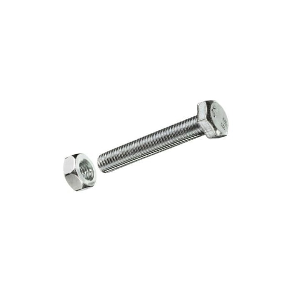 Ruuvi ja mutteri - GENERIC - M10x30mm - Sinkki - Kuusikulmainen - 10 kpl pakkaus