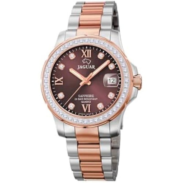 Montre JAGUAR analog med referens J894/2 - Läder - Svart - 3 Atm - Kvarts - Mineralglas - Vuxen - Rund