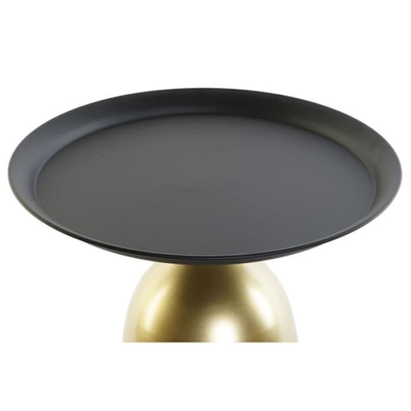 sidebord 50 x 50 x 43,5 cm sort guld metal
