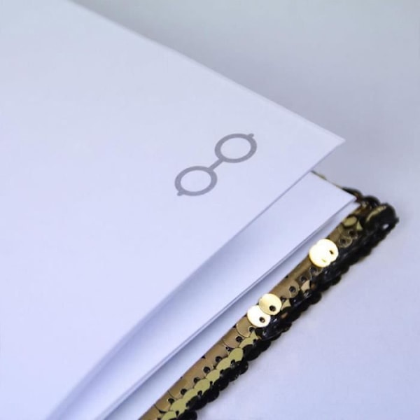 Notebooks - CERDA - Harry Potter - Black and Gold Sequins - A5 Size - Blank Pages Svart och guld