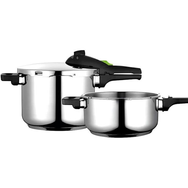 Trykkoger 6 + 4 L, induktion, 18/10 rustfrit stål, 2 trykniveauer FAGOR Fagor Rapid Xpress 6/4 Sølv 800086