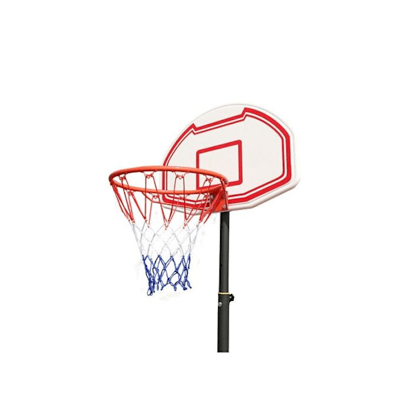 DEVESSPORT Basketballkurv på Justerbar Stativ 1,65-2,10m Mobil med Hjul, Vægtet Base, Bold Inkluderet, Ideel til Have