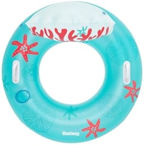 Puhallettava poiju - BESTWAY - 97 cm - Korallimuotoilu - Kestävät kahvat - 1 mukinpidike Grön