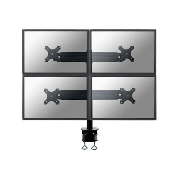 Bordsstöd för 4 NEWSTAR FPMA-D700D4 LCD-skärmar - Skärmstorlek: 19"-30" - Svart