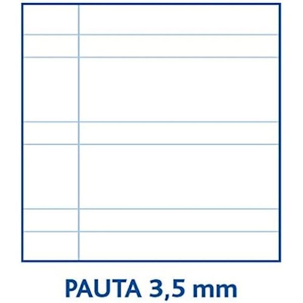 Spiral anteckningsbok - UNIPAPEL - Set med 10 - 80 sidor - Blå linjer - A5-format Blå