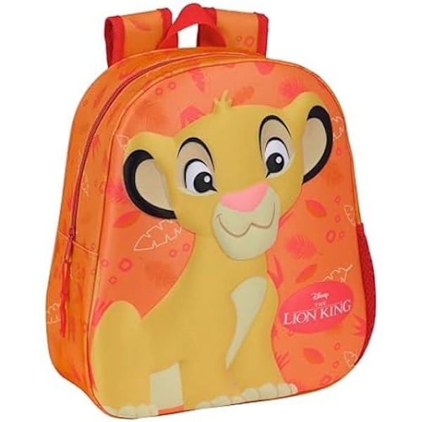 Safta EL REY LION skolryggsäck med 3D-design - Orange orange