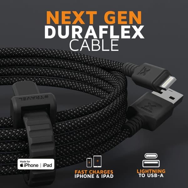 USB kabel til Lightning - Xtorm - 1,5 meter - Sort - MFi certificeret - Fleksibel og holdbar - Apple kompatibilitet