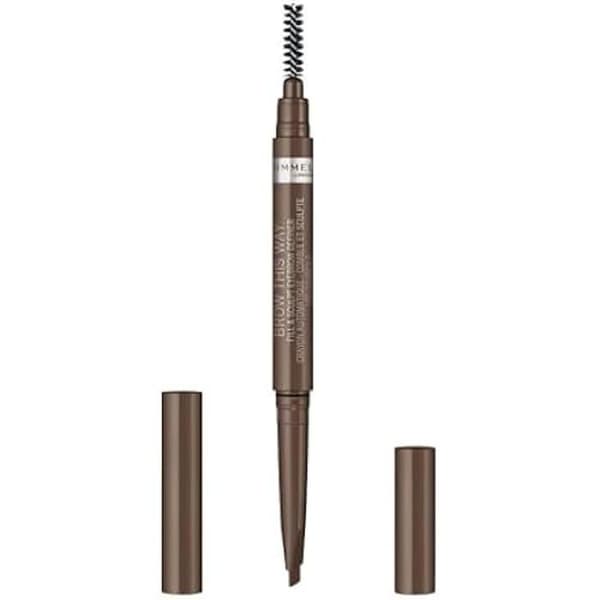 Rimmel Brow this Way Fyld & Sculpt Brow Brush, Medium Brown 02 medium brun