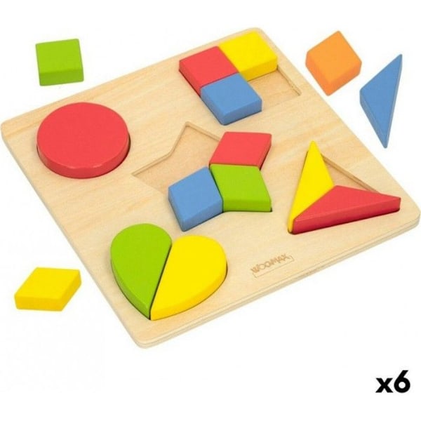 NC Puzzlet Puuta Woomax Muodot + 12 Kuukautta 16 Kappaletta (6 Yksikköä)
