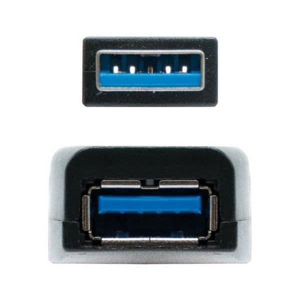 USB forlængerkabel NANOCABLE 10.01.031 Sort - - - NANOCABLE