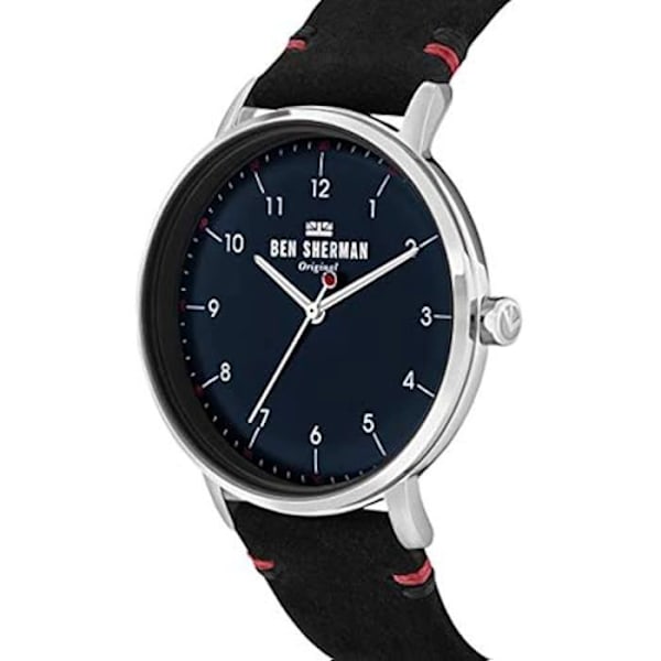 BEN SHERMAN WB043B Herreur - Sort læderrem - Analog Quartz Urværk