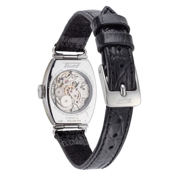Tissot Ur - Kvinder - T1281611601200 - Sort Læder - 3 Atm - Mekanisk - Safirglas - Analogisk Svart
