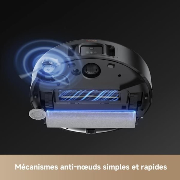 Robotdammsugare - MOVA Z50 Ultra - Kraftfull sugning på 19 000 Pa - Flera smutsdetektioner i realtid Svart