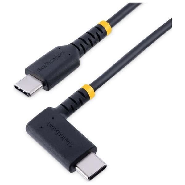 USB-C Opladningskabel - StarTech.com - 30cm - 60W PD 3A - Vinklet - Sort Aramidfiber