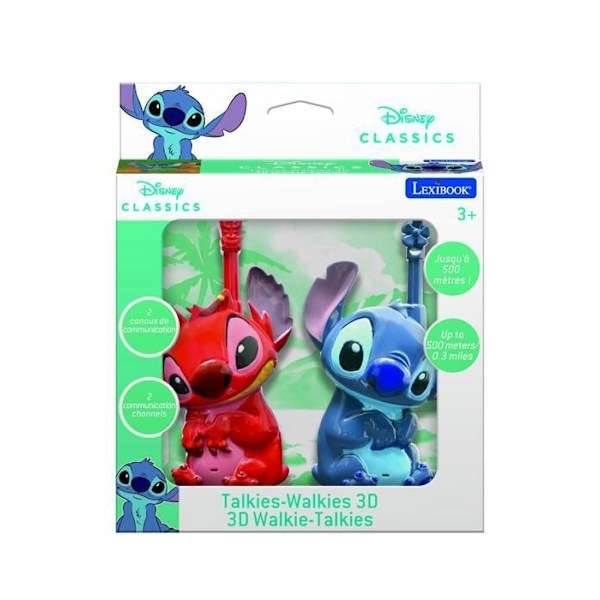 Talkies-walkies - LEXIBOOK - Stitch 3D - Rækkevidde 500m - 2 kanaler - 3D design