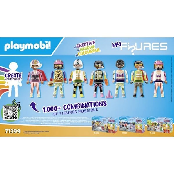 PLAYMOBIL 71399 My Figures Stuntmænd, Stunt Show, 74 stykker, fra 5 år og opefter Flerfärgad