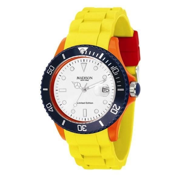 Kello - Madison - U4484C - Unisex - 40 mm - Silikoni - Kvartsikello - 5 atm Vit