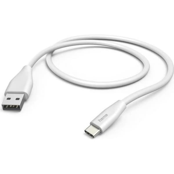 USB-kaapeli - HAMA - 00201596 - 1,5 m - USB 2.0 - USB A - USB C - Valkoinen