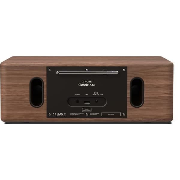 CD-afspiller & digital radio - PURE - Classic C-D6 - Mørk kaffe/valnød Sort kaffe/valnød