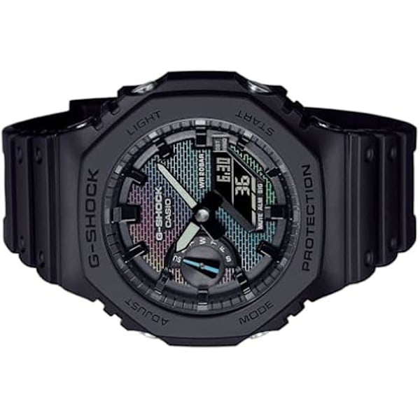 Montre - Casio - GA-2100RW-1AER - Biopohjainen muovi - 20 ATM vedenkestävyys - Kaksoisnäyttö Flerfärgad