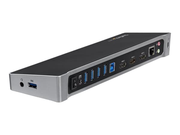 USB 3.0 docking station - STARTECH.COM - Triple display - 4K - For laptop - Black