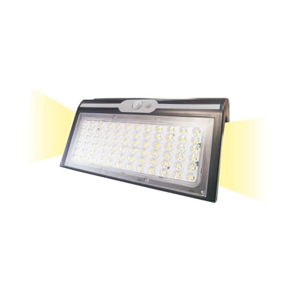 Solar Væglampe 6W 430Lm 6.500K Med Sensor Sort Farve Edm Svart