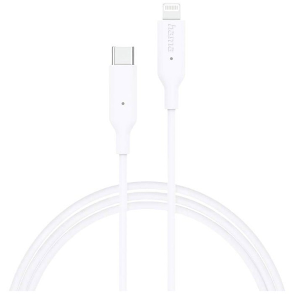 USB-kabel - Hama - 00201598 - 1 m - USB 2.0 - USB C til Lightning - Hvid