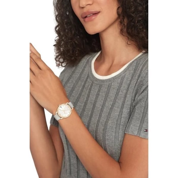 Kello - Tommy Hilfiger - 1782595 - Harmaa Nahka - 38 mm - Vedenkestävä 3 bar Grå