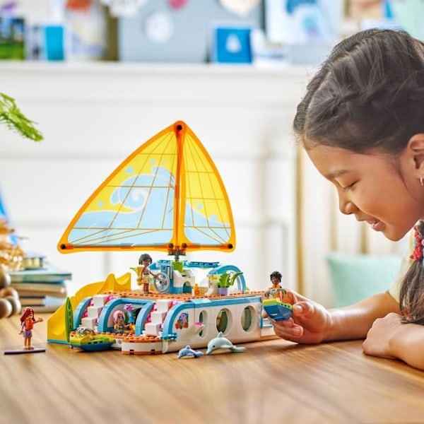 LEGO Friends 42664 Bådeeventyr - Kreativ Spil til Piger fra 8 År med Dolfiner Flerfärgad