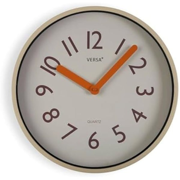 Väggklocka - VERSA - Modell S3412378 - Krämplast - 31,5 cm - Modern design Flerfärgad