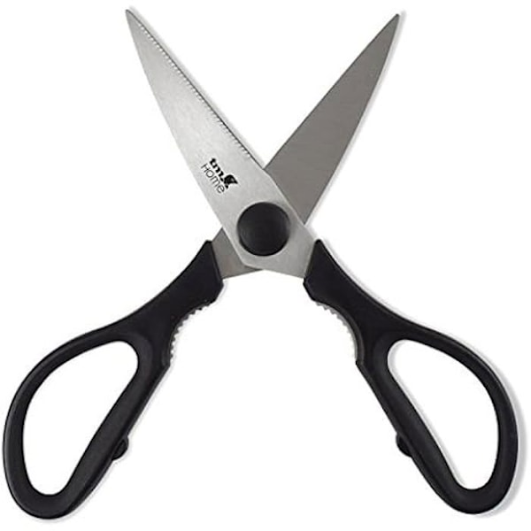 Køkkensaks - TM Electron - hocu032 - Rustfrit stål - Sort - Ultra skarp Svart