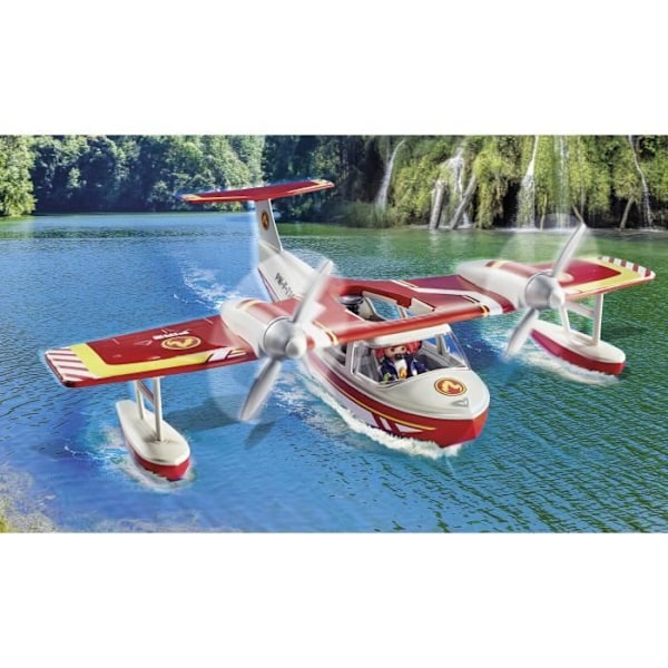 PLAYMOBIL 71463 Sjöflygplan med brandman - Action Heroes - Brandmän - Från 4 år Flerfärgad