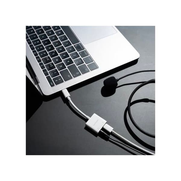 USB-C til Jack audioadapter - Nano Cable - 11,5 cm - Hvid - PD 60W - 24 bit / 48 kHz - Plug and Play - Kompakt