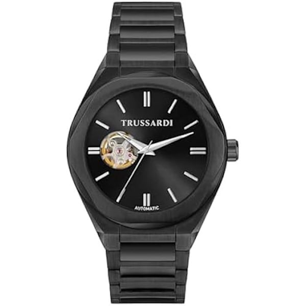 Ur - TRUSSARDI - T-City - Automatisk - 40 mm - Sort Stål Svart
