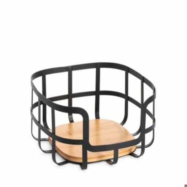Frugtkurv - DKD Home Decor - Stål - Sort - 24x24x12,7 cm - Køkkenredskaber svart