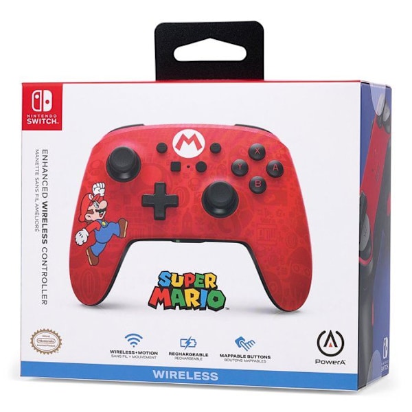 Manette Sans Fil Here We Go Mario - Lisävaruste - SWITCH Röd