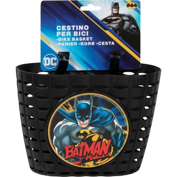 Opbevaringskurv - DC COMICS - Batman - Sort/Gul - 14x12x20 cm - Befæstelser medfølger Sort/gul