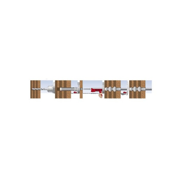 Plast injektionssigte - FISCHER - 41904 - Æske med 20 - 85 mm - Grå grå