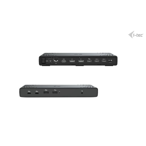USB-C dockingstation - I-TEC - Triple Display DS - 3 4K skærme - 100W - Sort