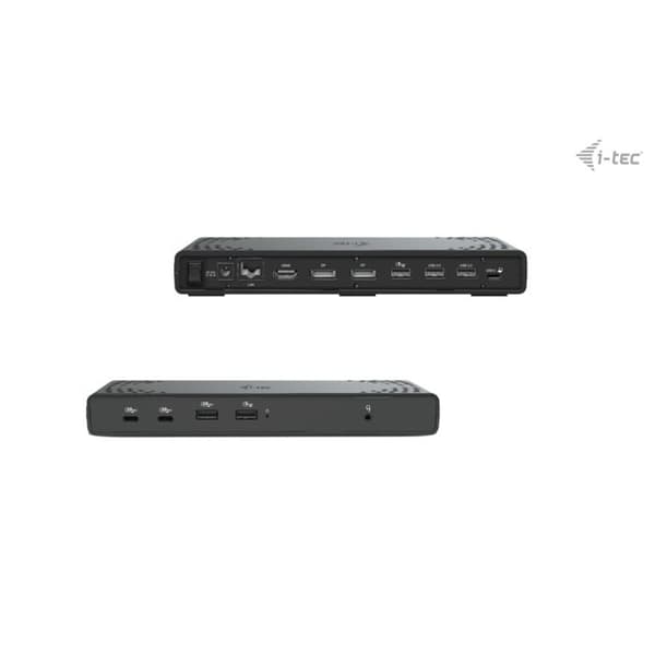 USB-C-telakka - I-TEC - KolmoDISPLAY DS - 3 näyttöä 4K - 100W - Musta