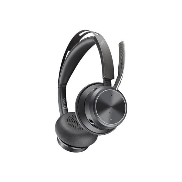 HP Poly Voyager Focus 2 Bluetooth Stereo Over-ear Headset Black Noise Cancelling Headset Computer
