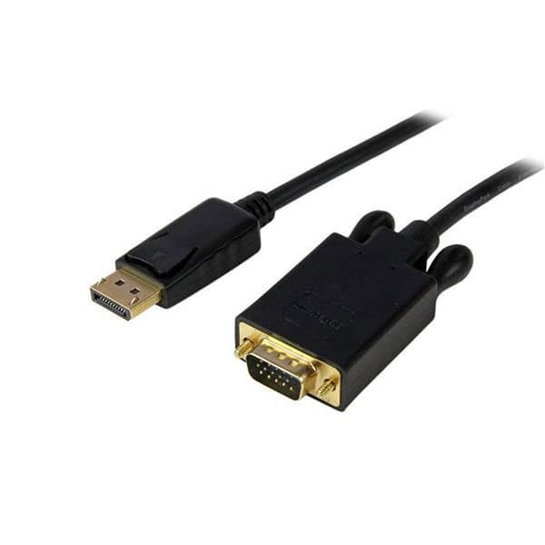 DisplayPort-VGA-sovitin - STARTECH.COM - 1,8 m - Resoluutio 1920x1200 - Musta